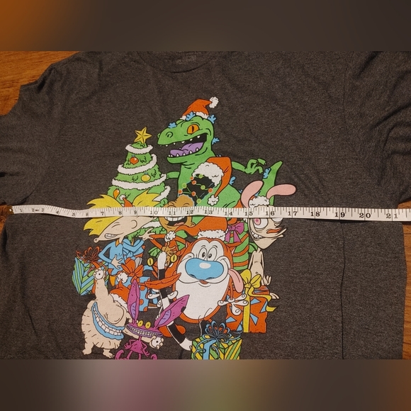Nickelodeon Christmas Shirt Hey Arnold! Rugrats The Ren & Stimpy Show xmas tee - Picture 4 of 5